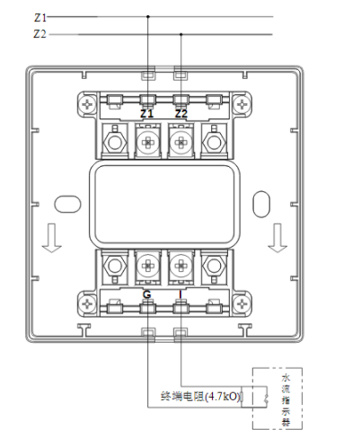 山西海灣消防GST-LD-8300B輸入模塊常開無源觸點接線圖