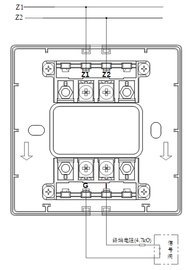 山西海灣消防GST-LD-8300B輸入模塊常閉無源觸點接線圖